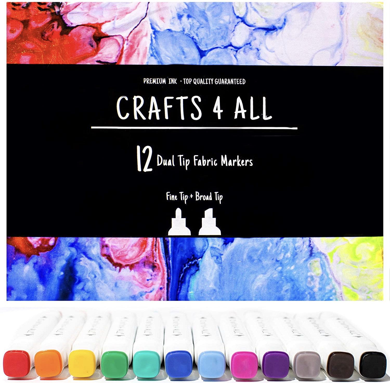 Crafts 4 All Fabric Markers Pens TIP Fabric Paint